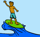 Dibujo Surfista pintado por ROKO