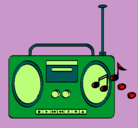 Dibujo Radio cassette 2 pintado por valentin