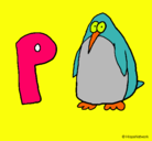 Dibujo Pingüino pintado por lucia