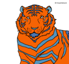 Dibujo Tigre pintado por julito