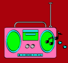 Dibujo Radio cassette 2 pintado por shantal