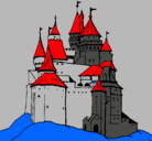 Dibujo Castillo medieval pintado por jose