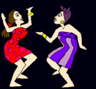 Dibujo Mujeres bailando pintado por chida_mala