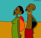 Dibujo Familia de Zanmbia pintado por xim