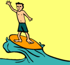 Dibujo Surfista pintado por puchi