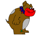 Dibujo Bulldog inglés pintado por pequeman