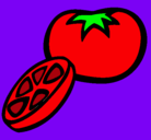 Dibujo Tomate pintado por riki