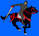 Dibujo Caballero a caballo IV pintado por alex