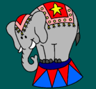 Dibujo Elefante actuando pintado por juancar