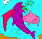 Dibujo Delfines jugando pintado por estiloalamodaprince