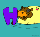Dibujo Hipopótamo pintado por beatriz