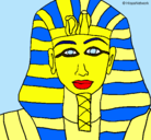 Dibujo Tutankamon pintado por guillermina