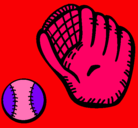 Dibujo Guante y bola de béisbol pintado por XIMI.22