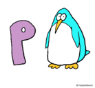 Dibujo Pingüino pintado por ......a