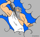 Dibujo Dios Zeus pintado por bryan