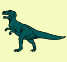 Dibujo Tiranosaurus Rex pintado por Giganotosaurus