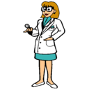Dibujo Doctora con gafas pintado por Nancy