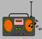 Dibujo Radio cassette 2 pintado por tigeer