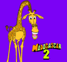 Dibujo Madagascar 2 Melman pintado por alexis