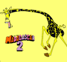 Dibujo Madagascar 2 Melman 2 pintado por sara