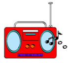 Dibujo Radio cassette 2 pintado por minnie