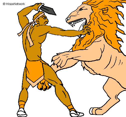 Gladiador contra león
