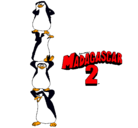 Dibujo Madagascar 2 Pingüinos pintado por rosi