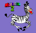 Dibujo Madagascar 2 Marty pintado por martin