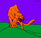 Dibujo Tigre con afilados colmillos pintado por jose