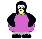 Dibujo Pingüino pintado por luzfernandaventura