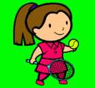 Dibujo Chica tenista pintado por lucia