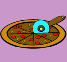 Dibujo Pizza pintado por criss