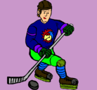 Dibujo Jugador de hockey sobre hielo pintado por juanguillermo