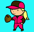 Dibujo Jugadora de béisbol pintado por alejandrarosas