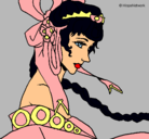 Dibujo Princesa china pintado por alejandra