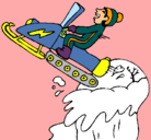 Dibujo Salto con moto de nieve pintado por Carman