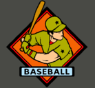 Dibujo Logo de béisbol pintado por coco