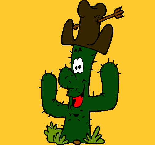 Cactus con sombrero