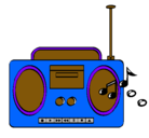 Dibujo Radio cassette 2 pintado por ivan...deargentina