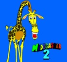 Dibujo Madagascar 2 Melman pintado por pol