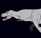Dibujo Tiranosaurio rex pintado por marina