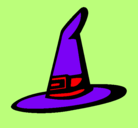 Dibujo Sombrero de bruja pintado por lucia