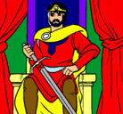 Dibujo Caballero rey pintado por reyarturo