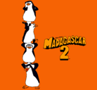 Dibujo Madagascar 2 Pingüinos pintado por luis