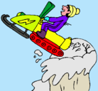 Dibujo Salto con moto de nieve pintado por jhgkliu