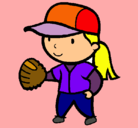 Dibujo Jugadora de béisbol pintado por camiladevera