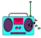 Dibujo Radio cassette 2 pintado por gabriela