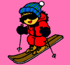 Dibujo Niño esquiando pintado por antonela