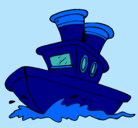 Dibujo Barco en el mar pintado por quefuerteestaelmar