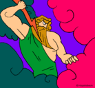 Dibujo Dios Zeus pintado por lalalu